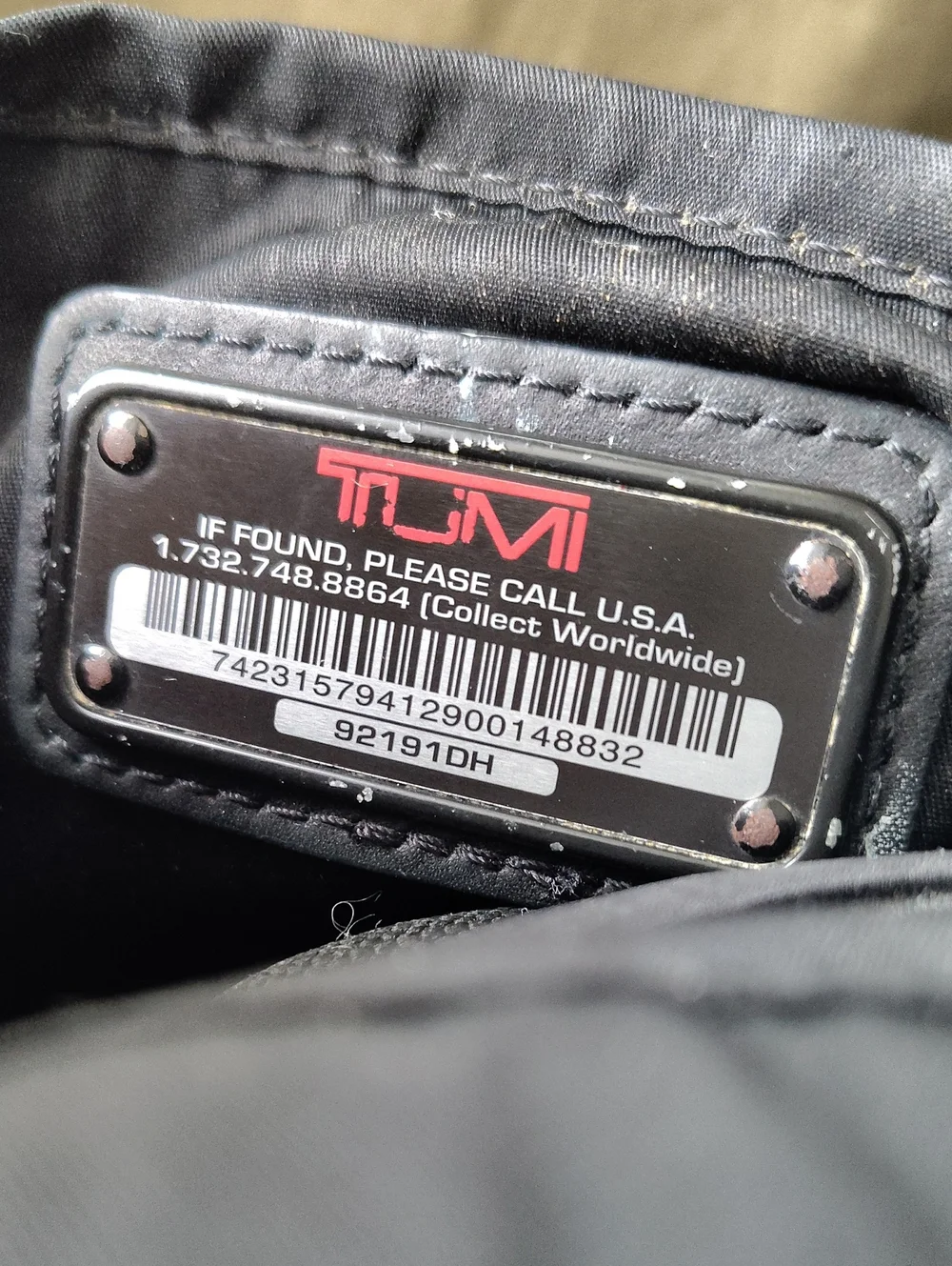 TUMI Alpha Black Leather Travel Kit Toiletries Bag